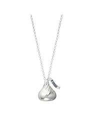 Hersheys Kiss Jewelry Sterling Silver Medium Flat Back Shaped Pendant