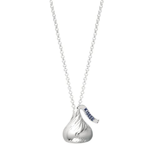Hershey's Kiss Jewelry Sterling Silver Medium Flat Back Shaped Pendant