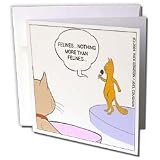 Londons Times Funny Cat Cartoons - Cat Nightclub Singers - Greeting Cards-12 Greeting Cards with envelopes