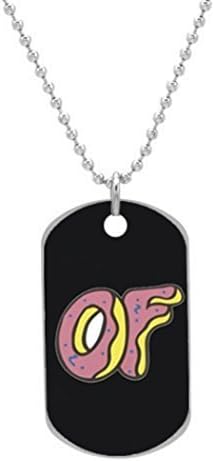 Ofwgkta Odd Future OF Earl Golf Wang ClinaAy Custom Dimensions 1.3X2.2X0.1 inches ,Comes with 30" inches beads chain
