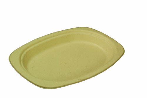 World Centric Wheat Straw/Bagasse Compostable 9-Inch Fiber Oval Plate, 1000 ct On Sale