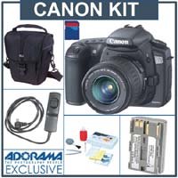 Canon EOS-20D Digital U.S.A Camera w/ 18-55mm f/3.5-5.6 Lens, - 2GB CF Memory Card, Spare BP-511 Lithium-Ion Battery, Lowepro Holster-Style Case, Digital Remote Release, Professional Lens Cleaning Kit