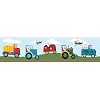 Jomoval Room Mates Children's Self-Adhesive Wall Border, Transport