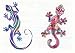 Geckos Multicolored Temporaray Tattoo