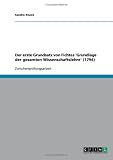 Der erste Grundsatz von Fichtes 'Grundlage der gesamten Wissenschaftslehre' (1794)
