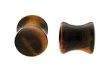 Semi-Precious Tigereye Plug 10g - Sold As Pair