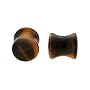 Semi-Precious Tigereye Plug 00g - Sold As Pair
