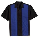 Port Authority - Retro Camp Shirt Black/Royal-XL