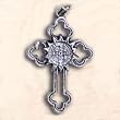 Open Byzantine Saint Benedict Crucifix - 1.75" Height - Pendant - Made in Italy