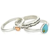 Lucky Brand Saddle Up Rings Silver-Tone Set Of