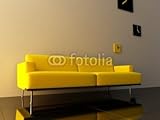 Wallmonkeys Peel and Stick Wall Decals - Interior - Yello Couch - 60