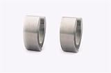 Large Navette Stainless Steel Hinged Hoop Earrings with Brushed Finish