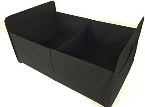 Storage Containers - Collapsable Stackable Storage Bin Container Organizing Container Laundry Organizer with Handles for Home, Garage, Toys, Car, Office or any Living Space (Black)