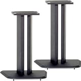 Black Satin Wood Speaker Stands
