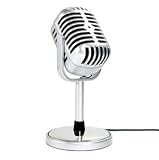 COSMOS Silver Retro Classic Elvis Style Mini 3.5mm Flexible Microphone Mic for PC Macbook pro/Laptop/PC/Desktop computers/Skype/VOIP/MSN/Yahoo + Cosmos cable tie