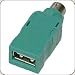 USB-A Female to PS/2 Male Block Adapter