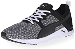 Puma Mens Pulse XT Knit Shoes, Black/White, Size 12
