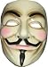 Mens New Adult V for Vendetta Officially Licensed Prisoner 5 Plastic Face Mask