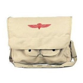 Heavyweight Classic Messenger Bag, Khaki Paratrooper