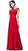 Babyonline Women's Cap Sleeve Lace Prom Dress Ruched Chiffon Evening Gowns