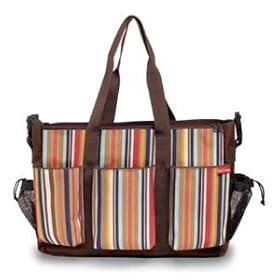 Skip Hop Uptown Stripe Double Duo Diaper Bag