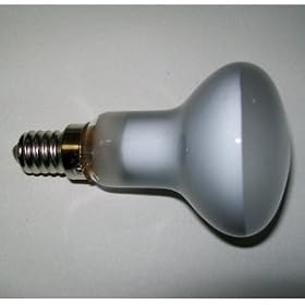 3 Energy saving Halogen R50 spot light bulbs. SES (E14) screw fitting. 40w light. Eveready brand.