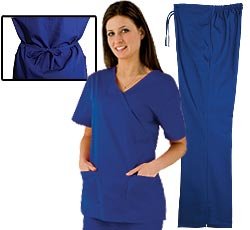 Medical Scrubs - Women's Mock Wrap/Flare Pant Set