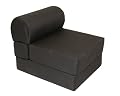 Adult Studio 28-Inch Twin Sleeper Chair, Black