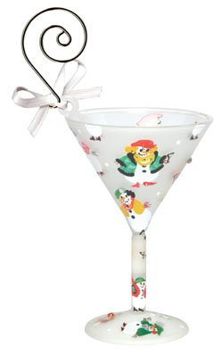 Lolita Martini Glass Christmas Ornament Snow Divas