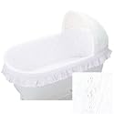Bassinet Bumper/liner and sheet - Color White Ruffle - Size (mattress dimensions) 16x32