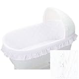 Bassinet Bumper - Color White Ruffle - Size... by Baby Doll