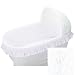 Bassinet Bumper - Color White Ruffle - Size (mattress dimensions) 13x29