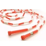 10ft Segmented Skip Rope Red/White(price/each), Beaded, Jump Ropes, Fitness