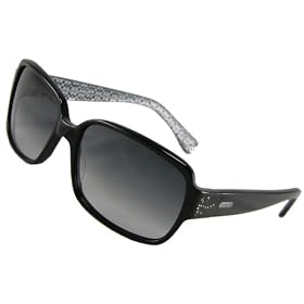 Coach Sunglasses, Eva S436, Black Frame  Fade Grey Lenses  Crystals