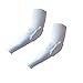 Morris 1 Pair / 2 Pcs Honeycomb Pad Crashproof Cycling Basketball Arm Guard Sleeve Elbow Support (White, Large)