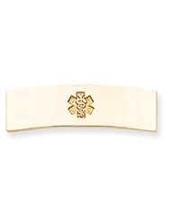 14k Gold Non-enameled Medical Jewelry Plate