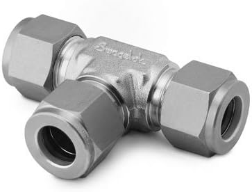 SS Swagelok Tube Fitting, Union Tee, 1/2 in. Tube OD