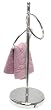Aquatico Large 2-Ring Fingertip Towel Stand, Chrome