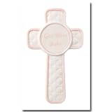 Heaven's Blessings Porcelain God Bless Baby Plaque - Pink