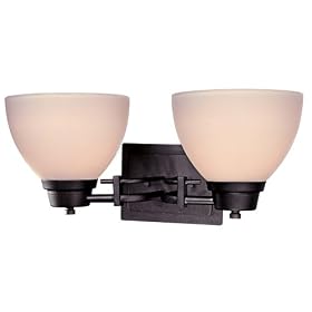 Minka Lavery Lights 6862-66 2LT Bathroom Lighting - Black Iconic Contemporary Indoor Light by Minka