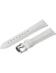 20mm White Classic Croco Grain Watch Band with Built in Quick Release Pins - Fits All Watches!!!