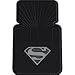 Search : Officially Licensed Vehicle Floor Mats Black - Rubber Front Floor Mats - SuperMan Dark Metallic Silver Logo 26" x 16.5" - 1 Pair