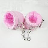 可愛く緊縛!! コスプレ小物 もこもこ手枷 腕輪/手錠 ピンク
