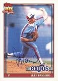 Jeff Fassero, Montreal Expos, 1991 Topps Autographed Card
