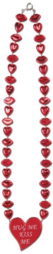 Valentine Heart Necklace Party Accessory (1 count) (1/Card)