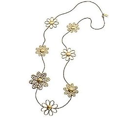 Coach Miranda Flower Station Necklace in Bag 18k Gold Plated