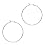 Sterling Silver Click-Top Hoop Earrings, 50mm