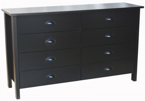 Venture Horizon Chest of Drawers - 8 Drawer 3117BL Black 31 H x 52.5 W x 15 D