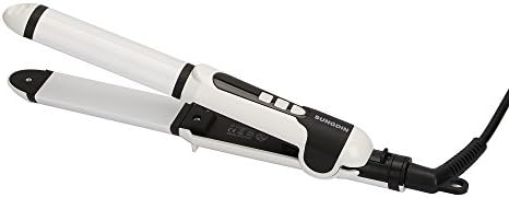 Afunti® 2 in1 Red Color Curling Iron New Perm Portable Ceramic Hair Straightener Curler Irons Styling Tools For Travel (White)