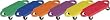 Swivel Scooter - Set - Set of 6 (1 each color) - Gym Equipment